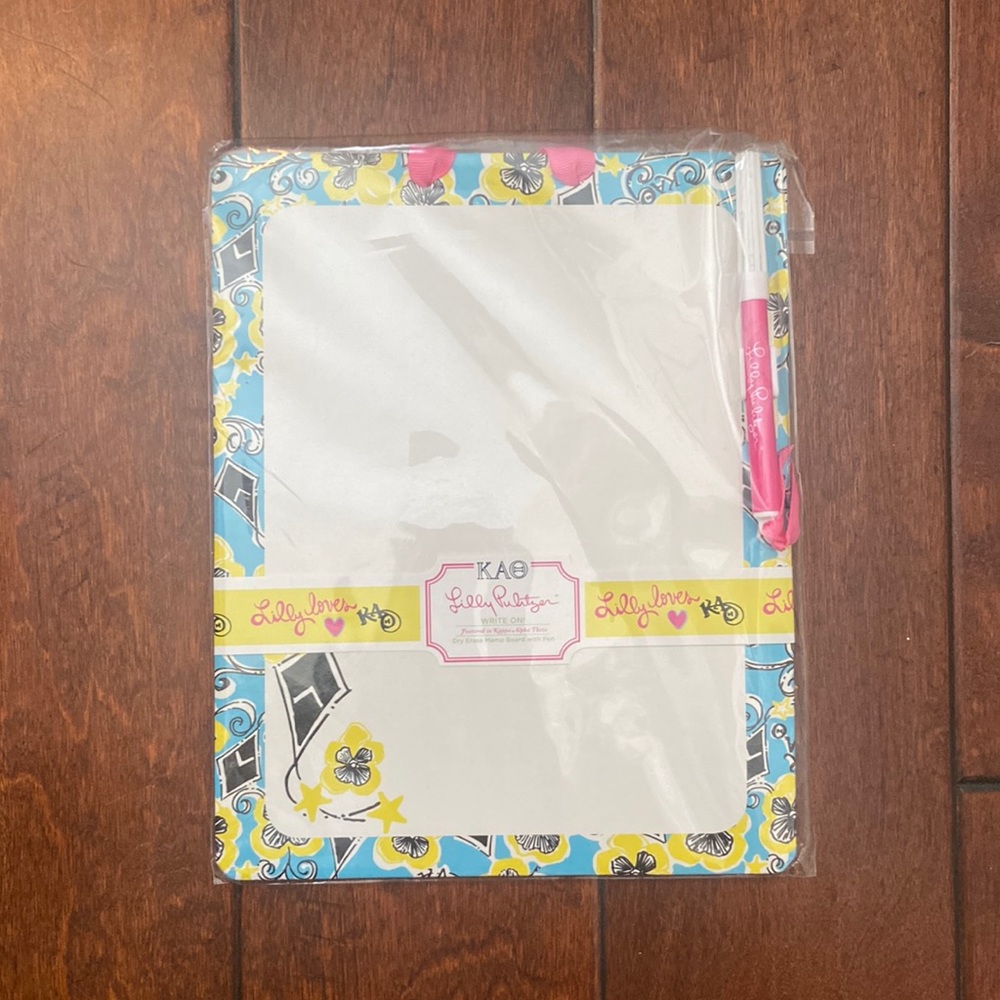 Lilly Pulitzer dry erase board for Kappa Alpha Theta
